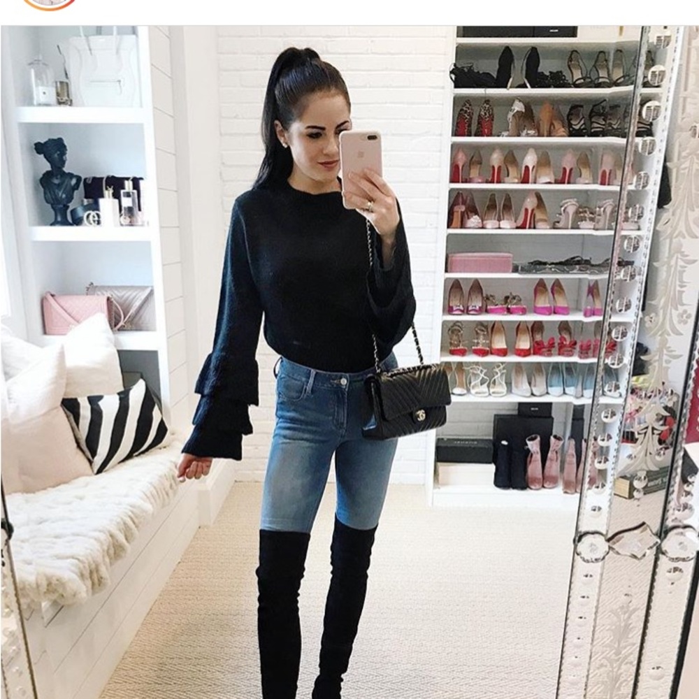 Rachel Parcell Black Blouse Elegant Design